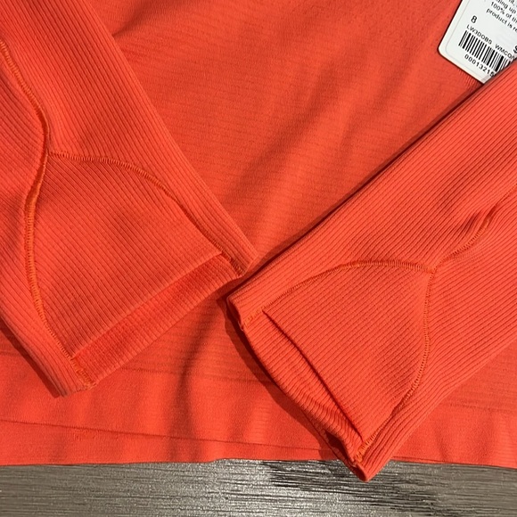 NWT Lululemon swiftly tech long sleeve orange size 8. - Picture 4 of 6
